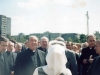 1996 m. rugpjūčio 12 d. Į kertinio bažnyčios akmens šventinimo iškilmę atvyko saleziečių vyriausiasis rektorius kun. Edmundo Vecchi SDB. Svečias sutinkamas prie koplyčios