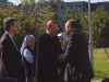 Apaštališkasis nuncijus vysk.  Luigi Bonazzi ir Milano saleziečių vyresnysis (inspektorius) kun. Agostino Sosio SDB